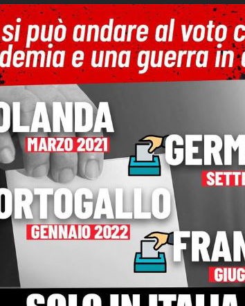 Elezioni, pandemia, guerra e crisi di governo…
