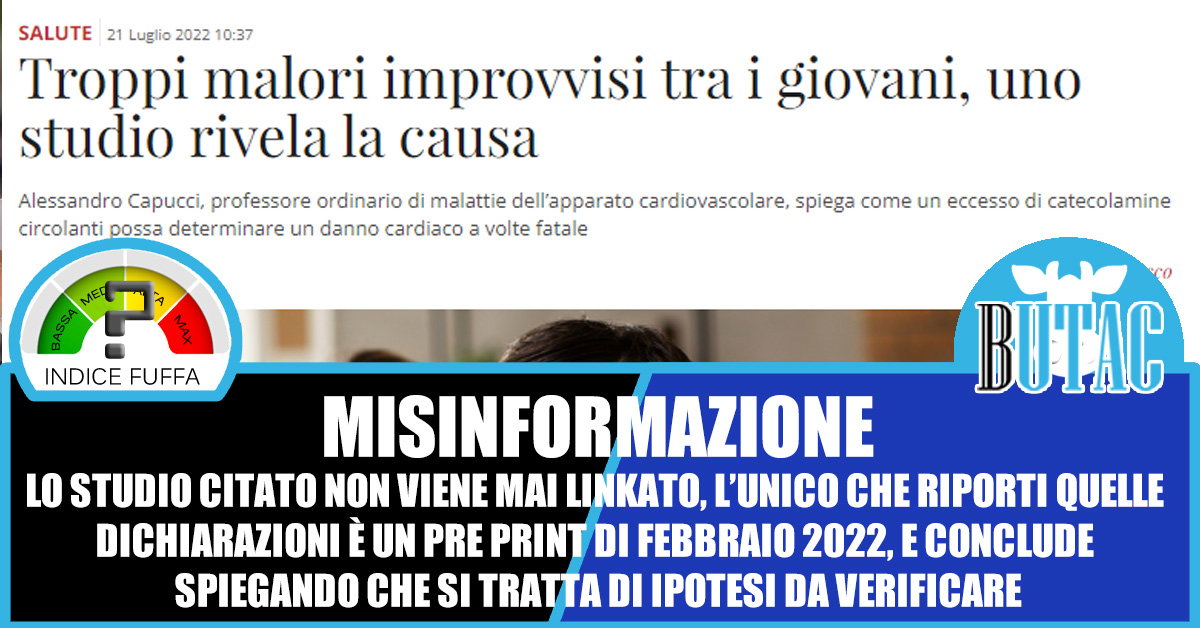  Uno Studio Rivela La Causa Dei Malori Tra I Giovani Butac Bufale