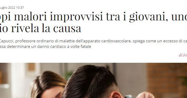 “Uno studio” rivela la causa dei malori tra i giovani? article-post