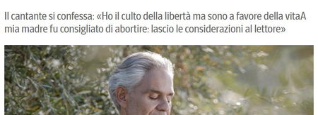 L’aborto consigliato alla mamma di Bocelli article-post