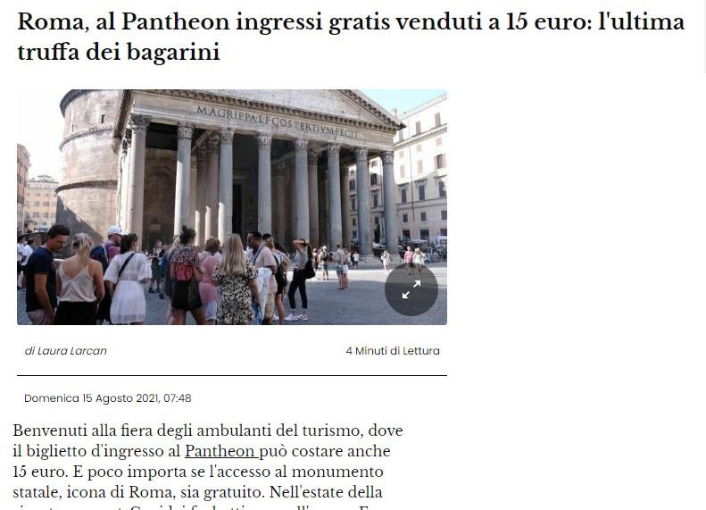 La truffa del Pantheon… article-post