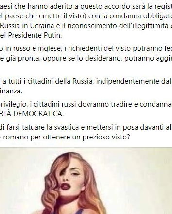 Visti d’ingresso per i russi e dezinformatsiya