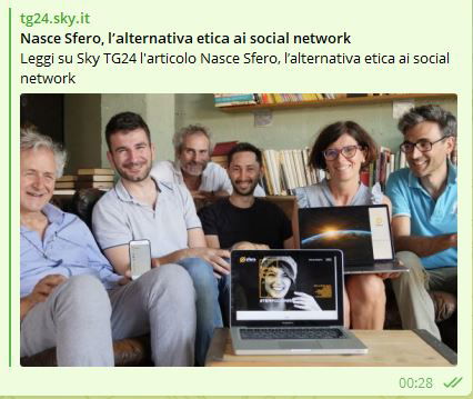 La pubblicità gratuita a un social italiano