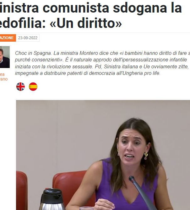 La ministra spagnola e il diritto alla pedofilia article-post