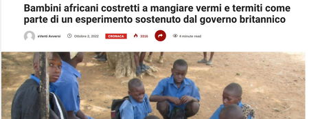 I bambini africani, vermi e termiti… article-post