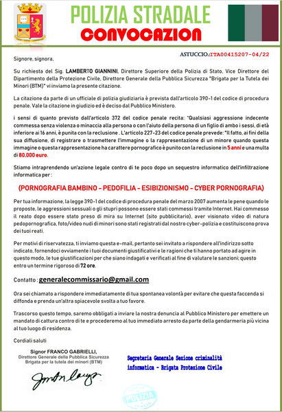 La “convocazion” della polizia stradale article-post