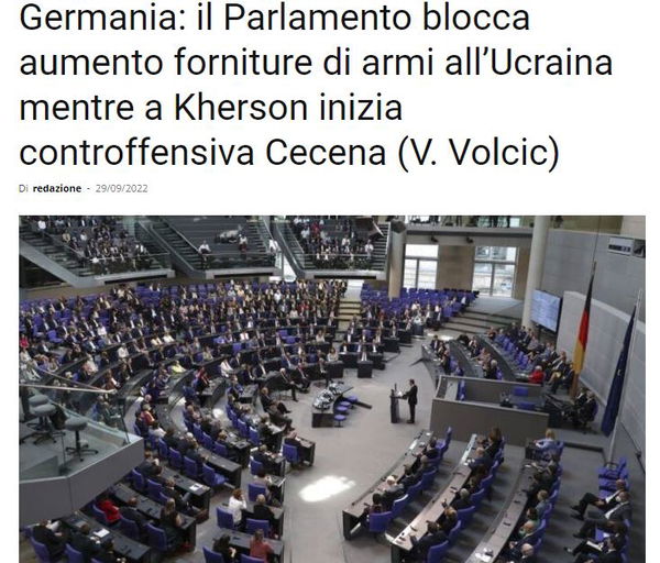 Il parlamento tedesco ha bloccato le forniture di armi all’Ucraina?