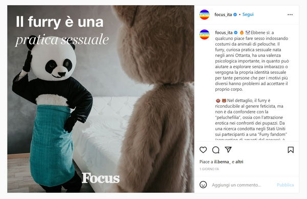 No, il Furry non è una pratica sessuale