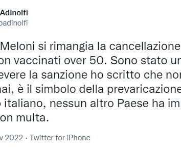 Adinolfi e le bugie dalle gambe corte