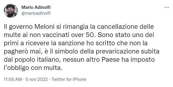 Adinolfi e le bugie dalle gambe corte