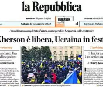 La liberazione di Kherson e le foto di repertorio