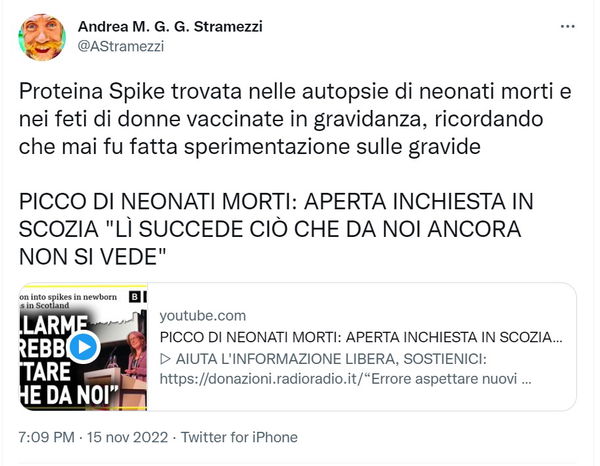 Stramezzi e la mortalità neonatale in Scozia