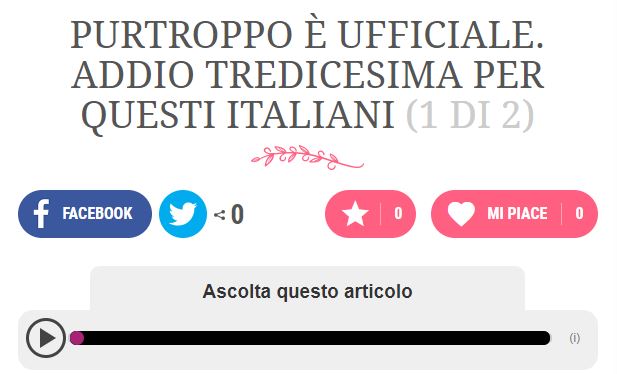 Tredicesima e clickbait article-post