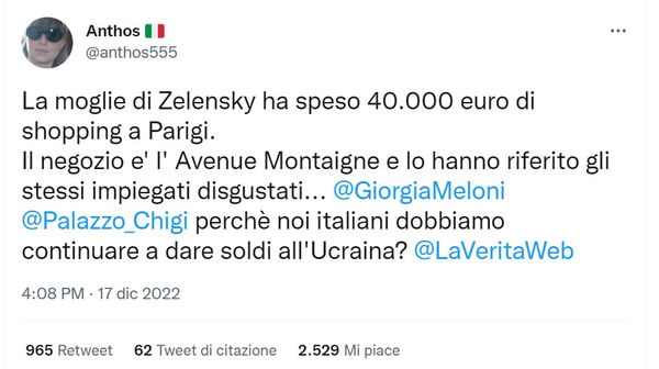 Olena Zelenska spende 40000 euro a Parigi…