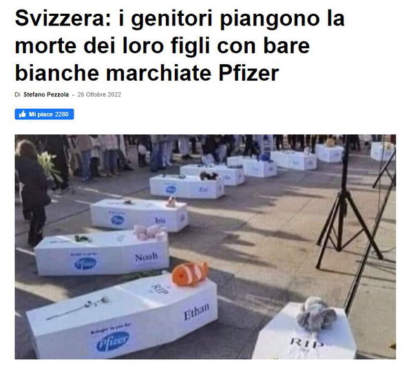 Le bare bianche marchiate Pfizer