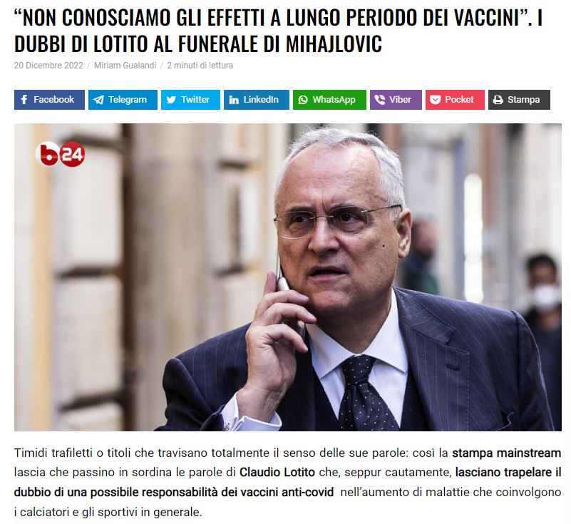 Lotito, ByoBlu e i malori improvvisi article-post