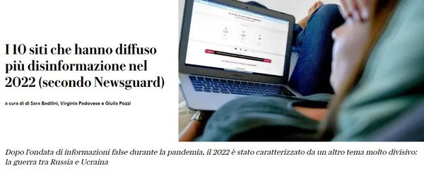 I siti più influenti che hanno creato disinformazione?