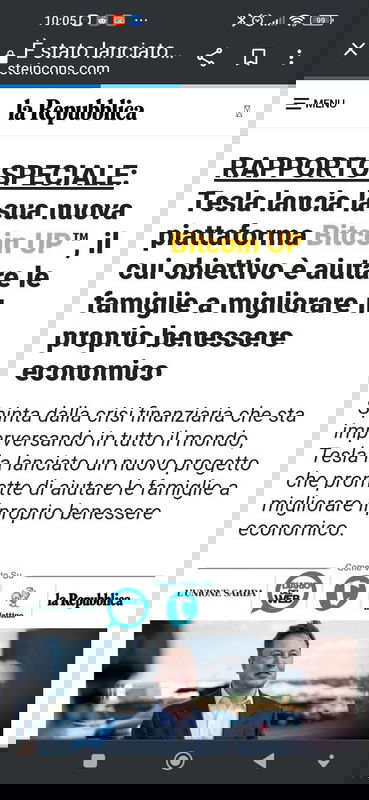 Elon Musk, Bitcoin Up e Repubblica