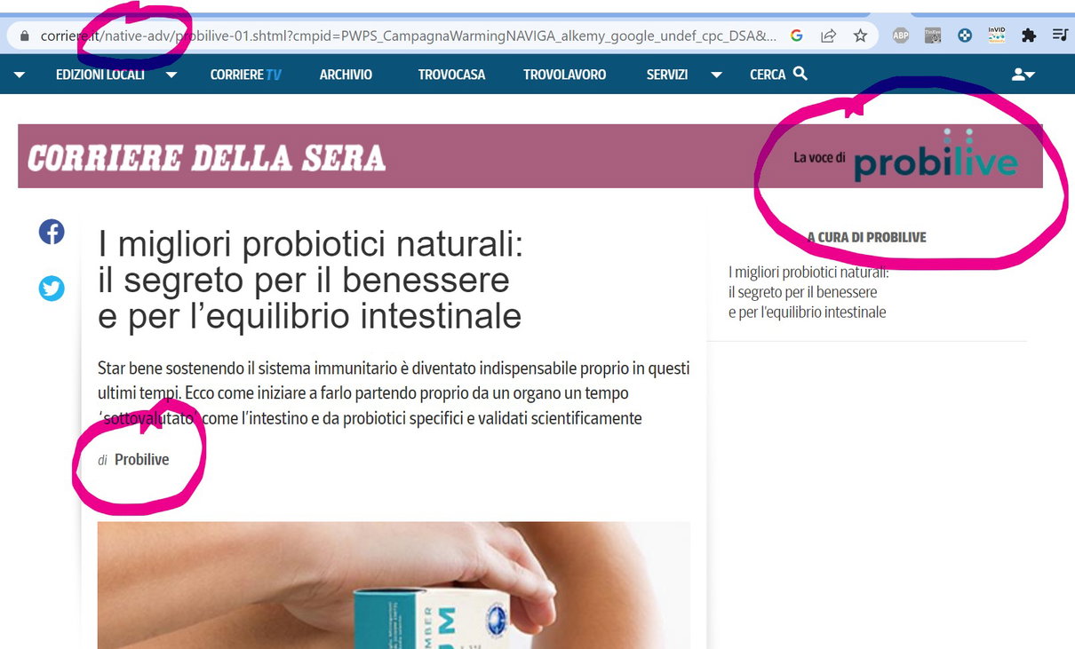 Gli articoli sponsorizzati generano mostri article-post