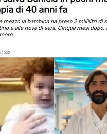 Il tumore inoperabile della piccola Daniela