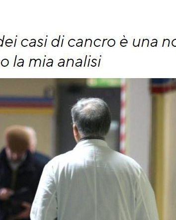L’epidemia di tumori e quella di disinformazione