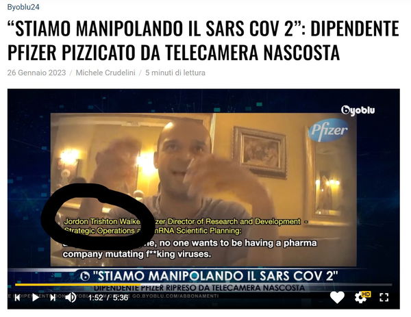 Dipendente Pfizer pizzicato dalla telecamera?