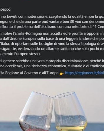 Il vino non è il tabacco…