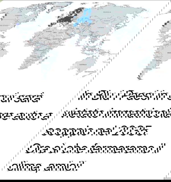 Il divieto di immatricolare auto non elettriche