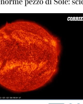 No, non si è staccato un pezzo di sole