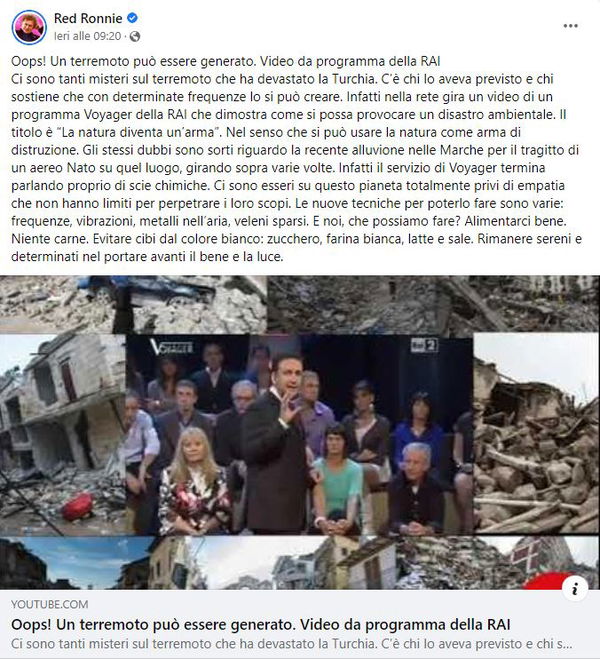 Voyager e i terremoti