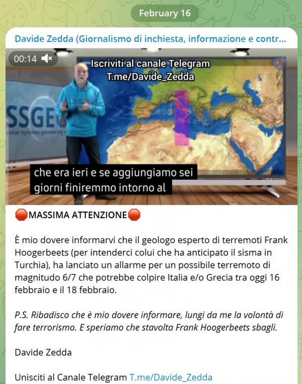 Hoogerbeets e la previsione del terremoto in Turchia
