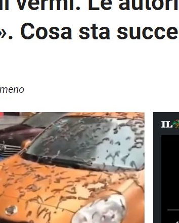 La pioggia di “vermi” in Cina