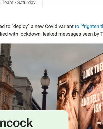 I messaggini del ministro britannico