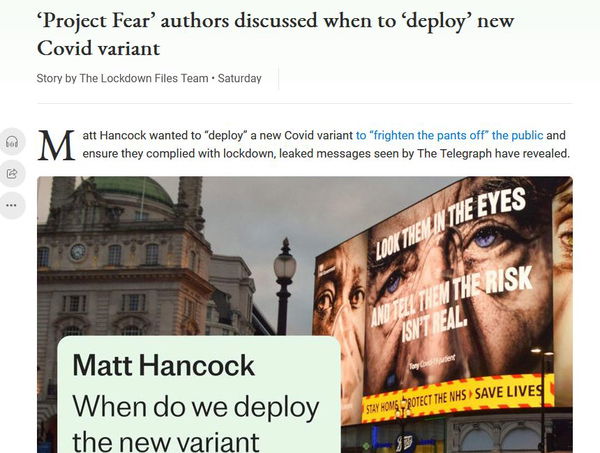 I messaggini del ministro britannico