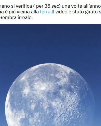 La Luna al perigeo