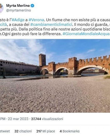 Il livello dell’Adige, Myrta Merlino e i social