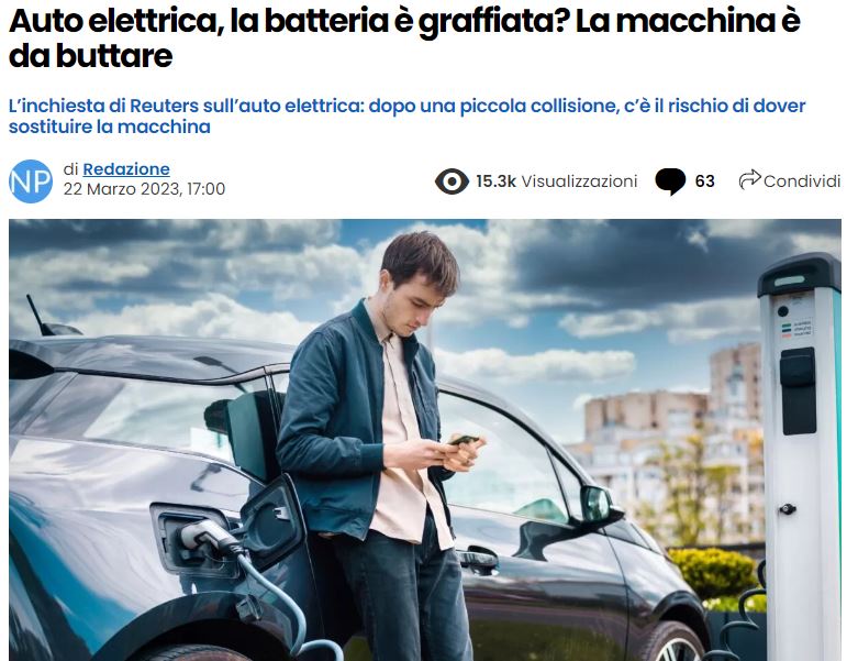 No, se la batteria è graffiata l’auto elettrica non è da buttare article-post
