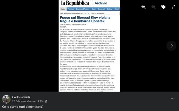 La memoria dell’invasore – Kiev bombarda Donetsk? article-post