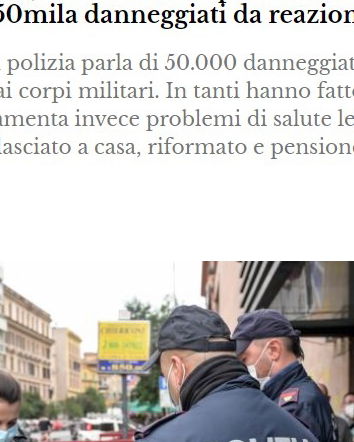 I 50mila malati dopo il vaccino
