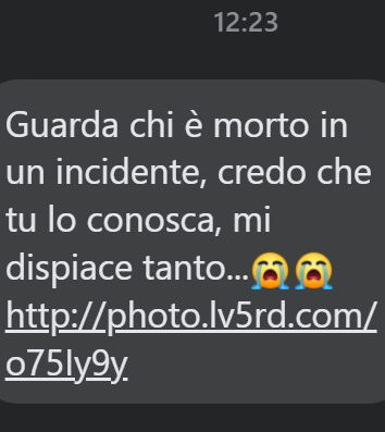 ATTENZIONE MALWARE “Guarda chi è morto…”
