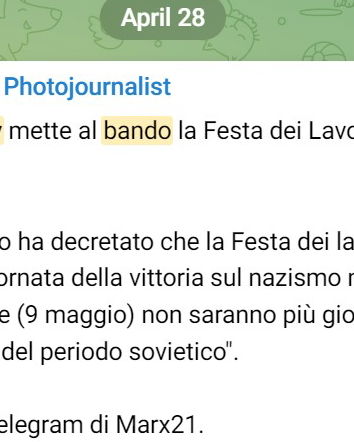 L’Ucraina e le festività sovietiche…