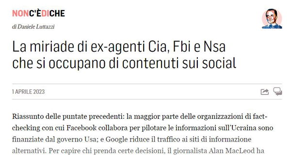 La CIA, Luttazzi e la disinformazione
