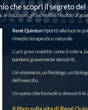 Plasma marino, acqua strutturata e disclaimer