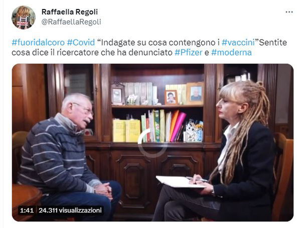 Il medico ricercatore e Raffaella Regoli