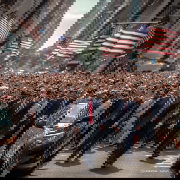 La foto di Trump e la folla