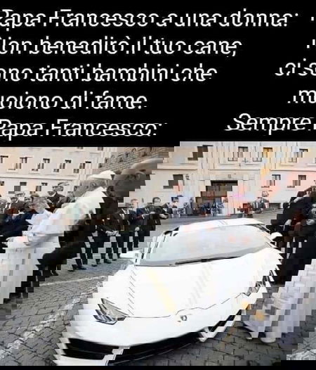 Papa Francesco, il cagnolino e la Lamborghini article-post