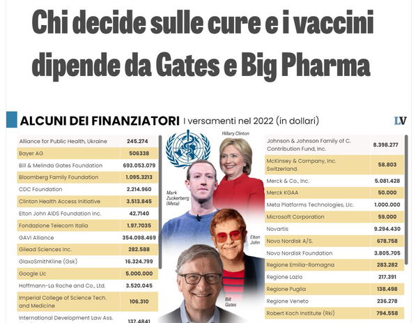 I finanziatori dell’OMS la scoperta dell’acqua calda