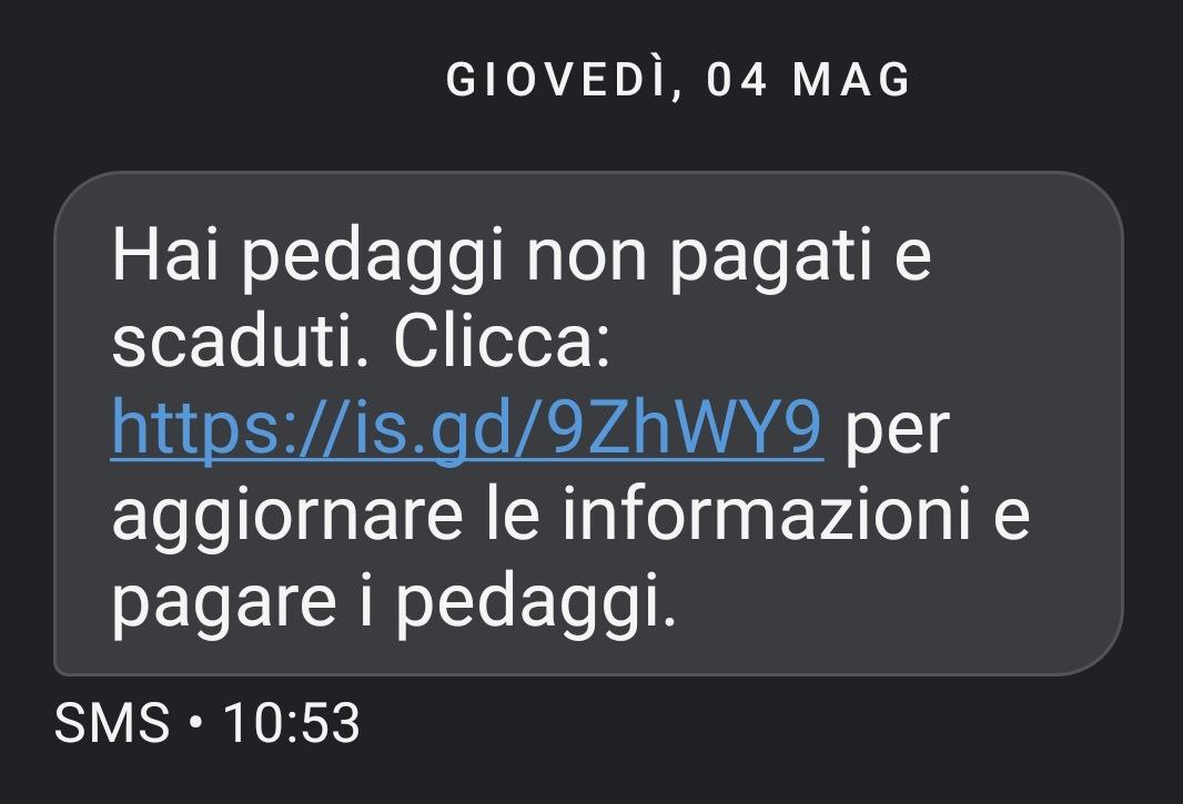 Telepass e sms pericolosi article-post