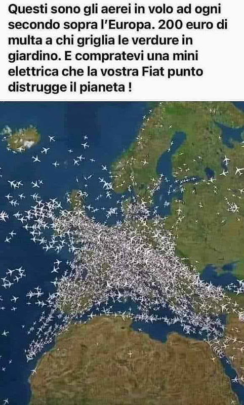 Gli aerei sull’Europa e le grigliate