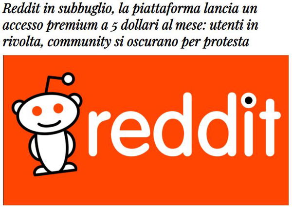Reddit Premium e il Fatto Quotidiano